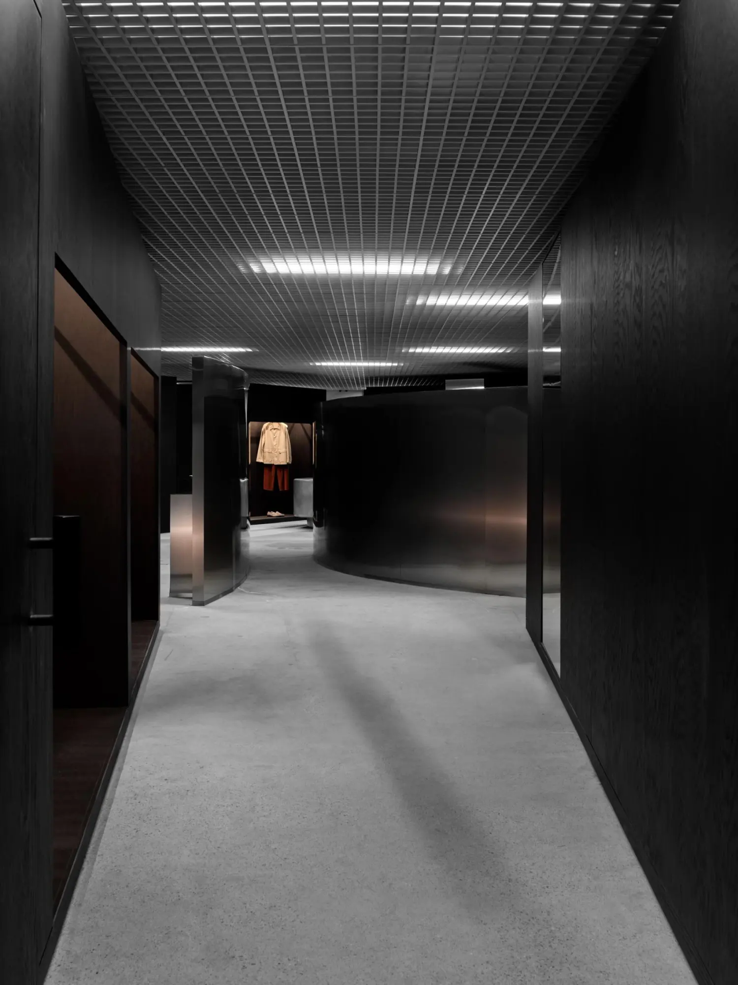 A black corridor inside Departamento at Signal