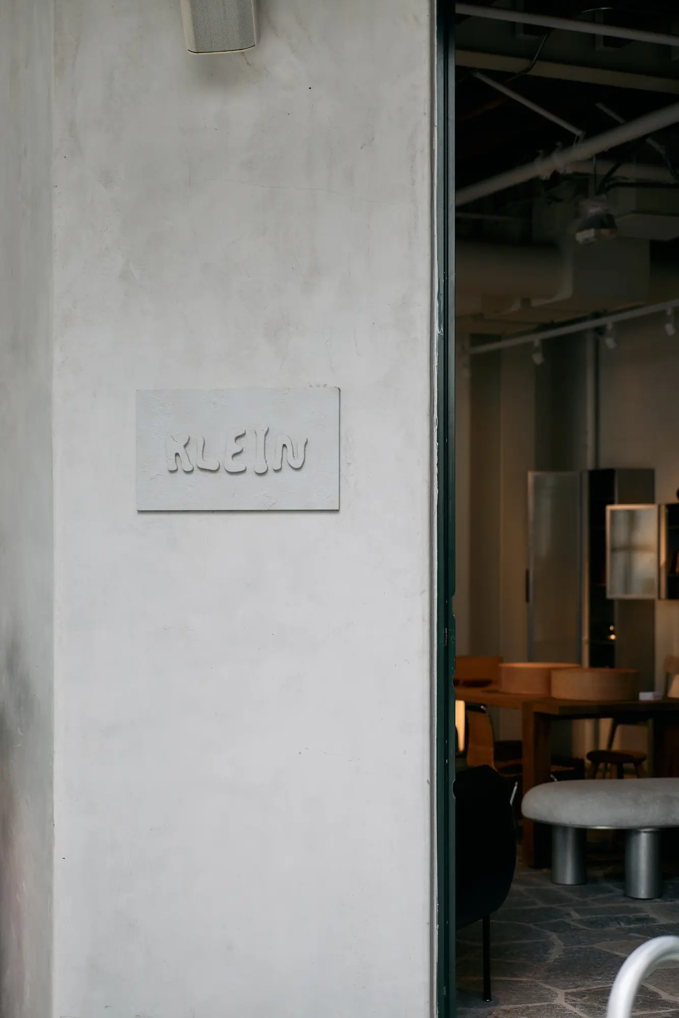 The Klein sign at the entrance of the store at Signal