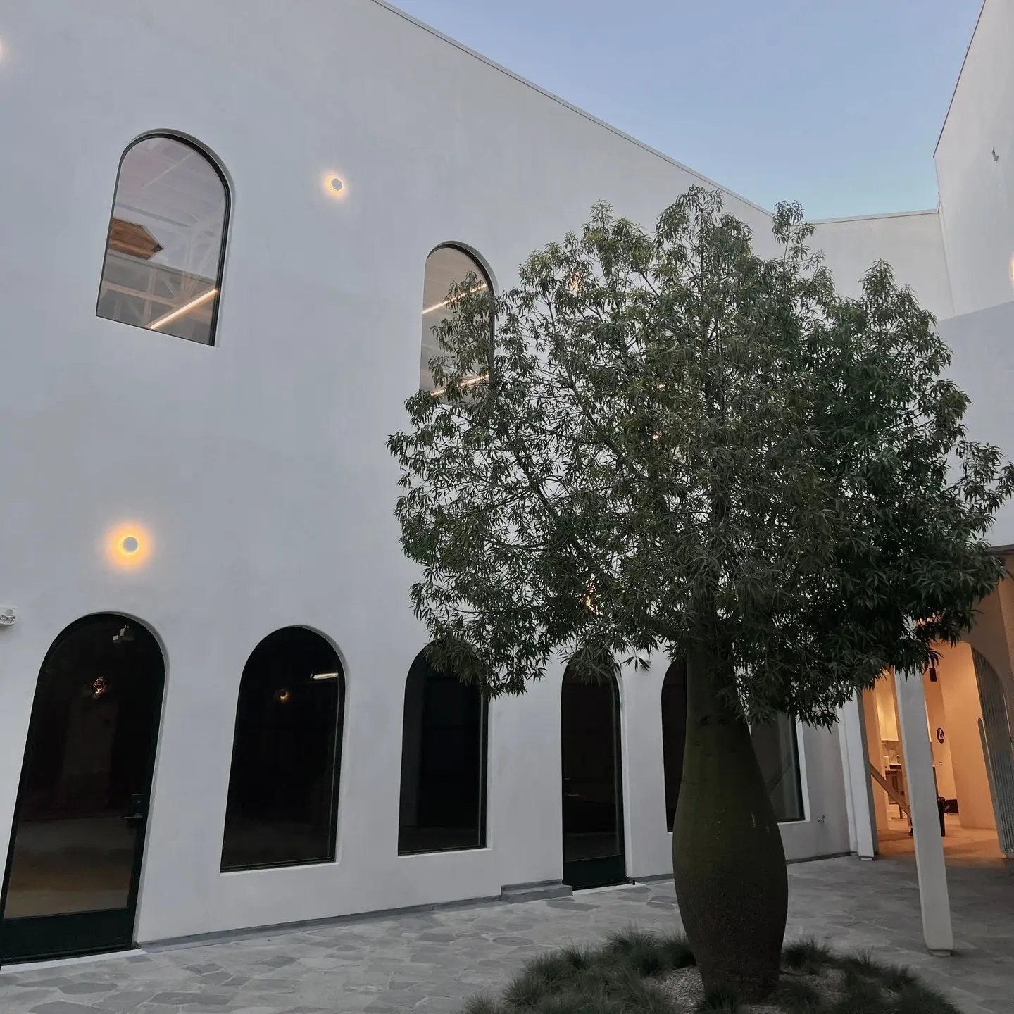 The courtyard at Signal during the Lawson-Fenning pop-up