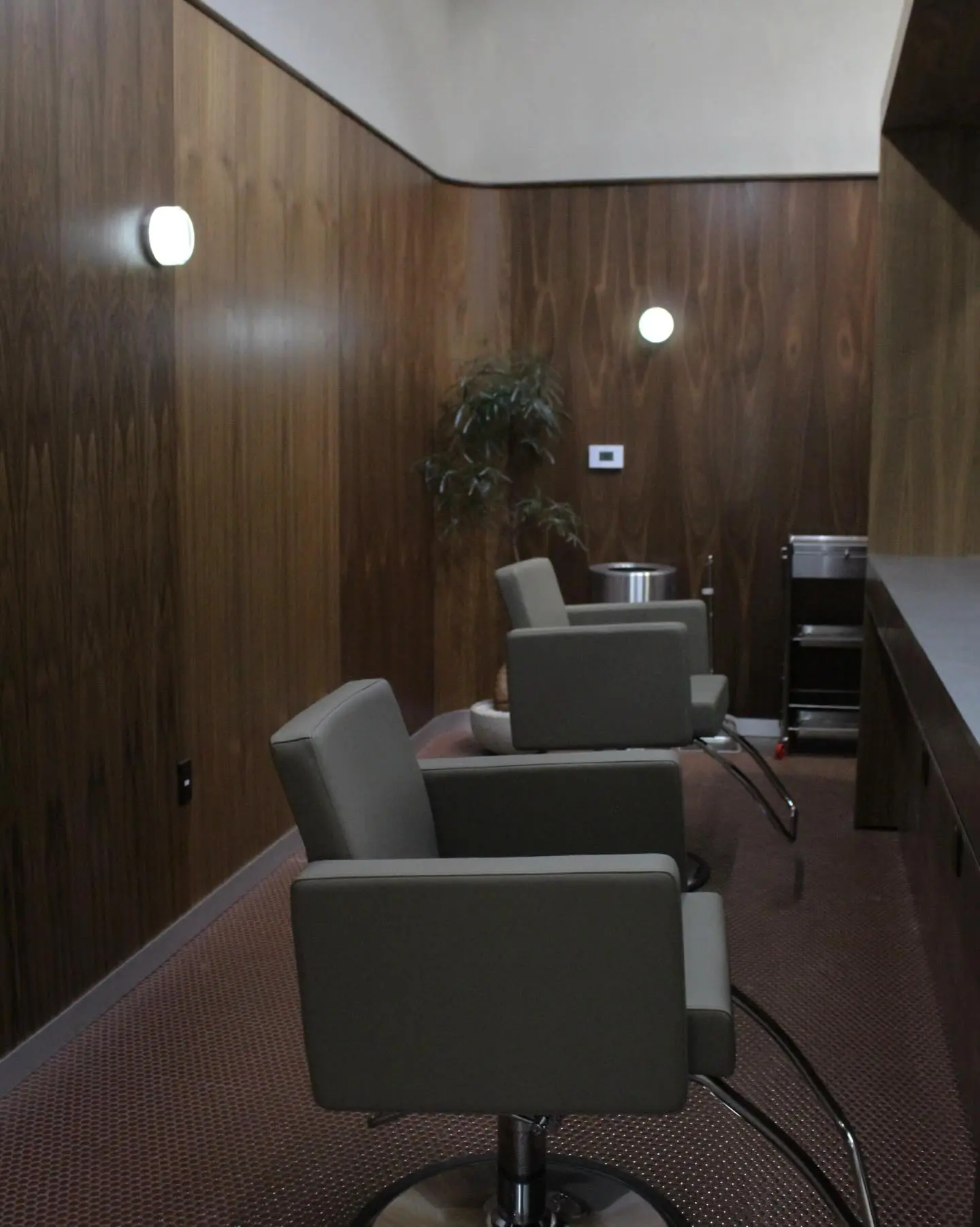 Salon chairs in the Prune hair studio at Signal